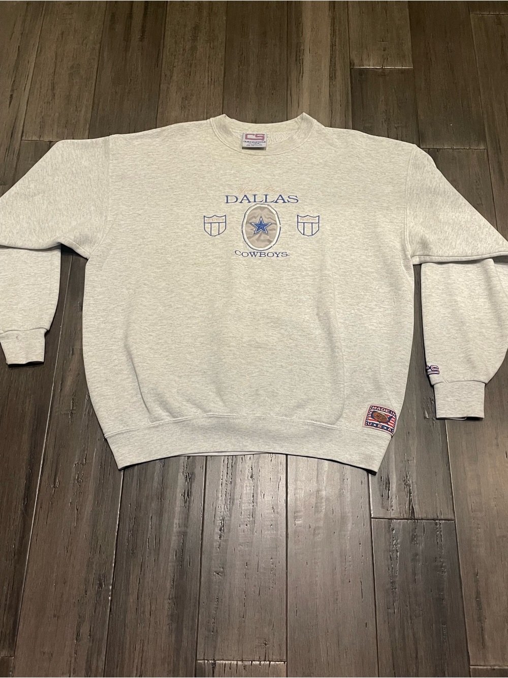 Vintage Dallas Cowboys Sweatshirt XL Made In USA Embroidered NFL Crewneck 90s